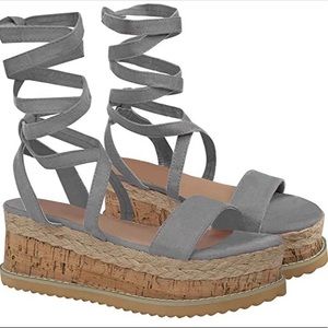 Platform Lace-up Sandals